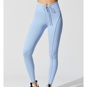 Baby blue Year of Ours football leggings